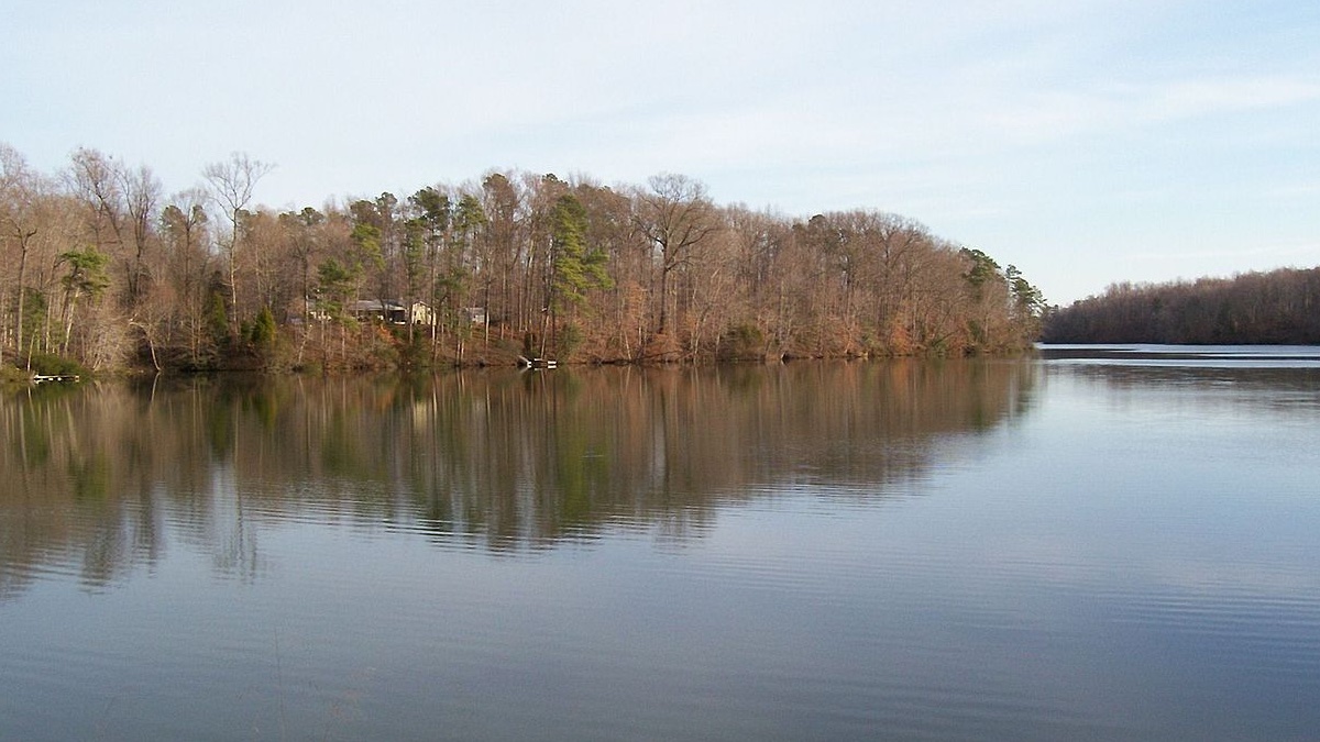 Photo by Vaoverland / Creative Commons. Skiffe's Creek Reservoir, which is part of the Newport News Waterworks system.