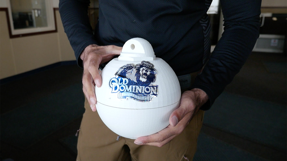 Photo courtesy of Old Dominion University. Old Dominion University researchers are using plastic ocean buoys to create a climate change curriculum for K-16 students. 