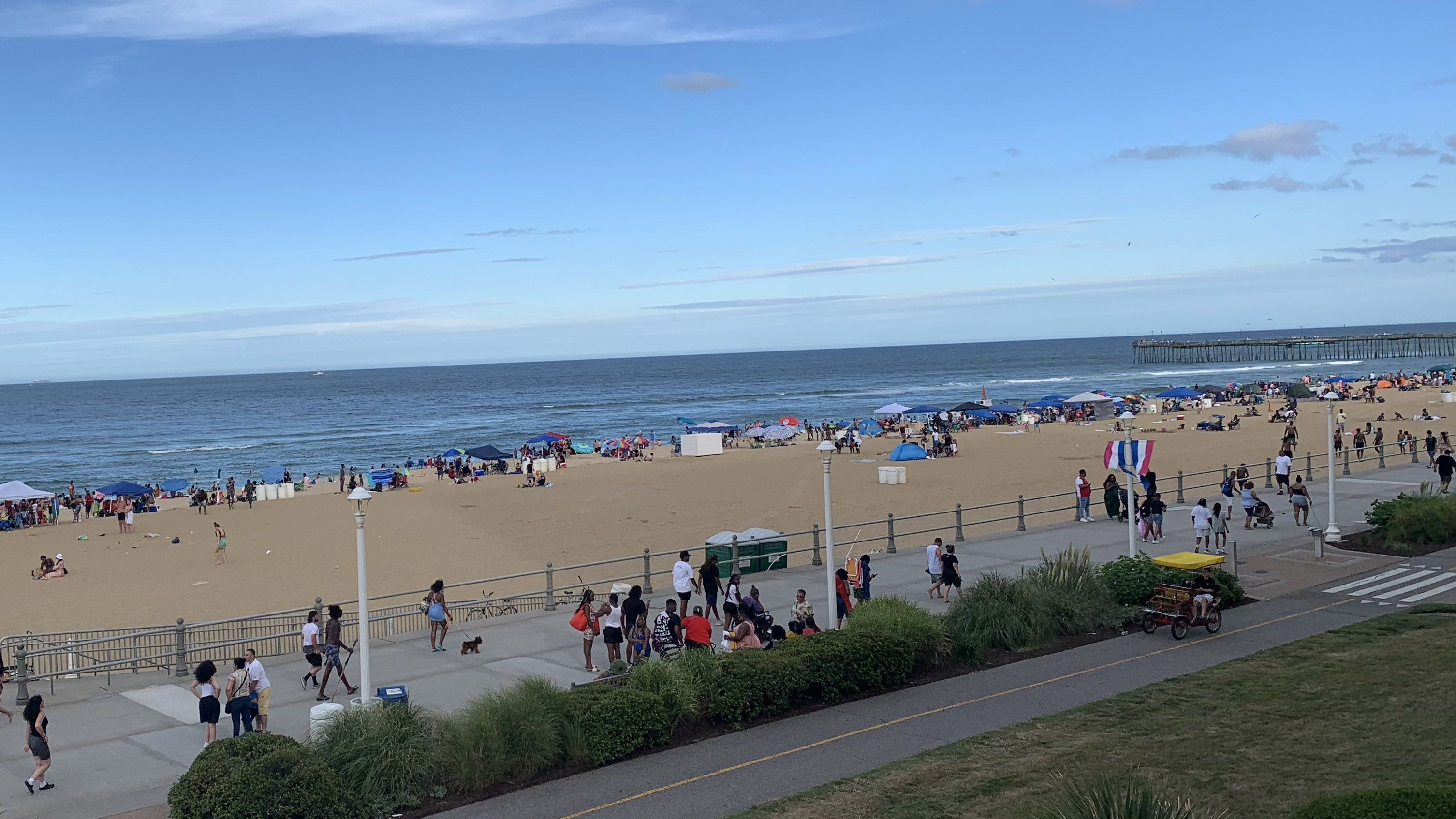 Photo by Katherine Hafner. A busy day at the Oceanfront in Virginia Beach in July 2022.