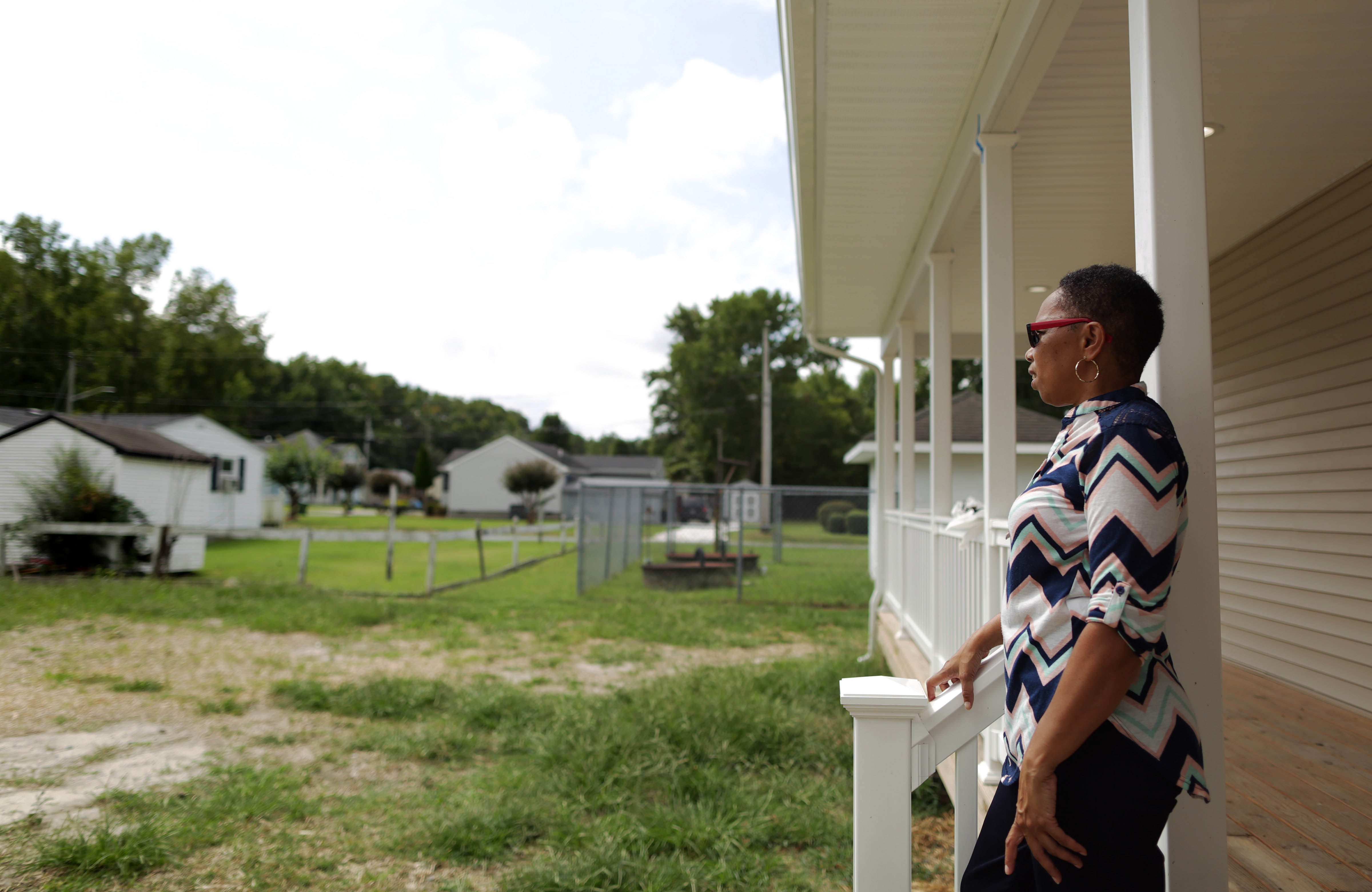 On Sept. 13, 2022, Alice Johnson looks over homes in the New Road Community, located in Exmore on VirginiaÕs Eastern Shore. Johnson moved to New Road when she was 19 and rented, but became a homeowner with the help of Ruth Wise. Wise and her family created the New Road Community Development Group in the early 90Õs, helping local families buy affordable homes - some on land their families had rented for generations.